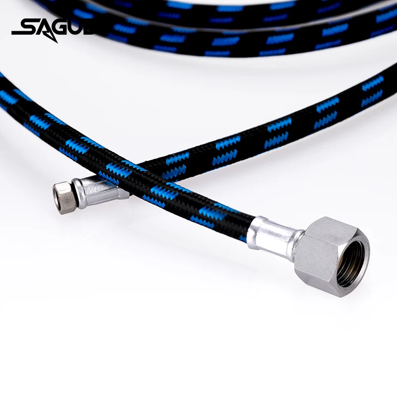 Airbrush Hose 1.8m 1/8” Thread Nylon Braided Air Hose and a Fitting Adapter 1/8” Male - 1/4” Female for Most Airbrush Accessorie 6