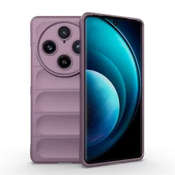 Premium Soft Silicone Bumper Shield - Protective Phone Case Cover for ViVo X100s Pro (Purple)
