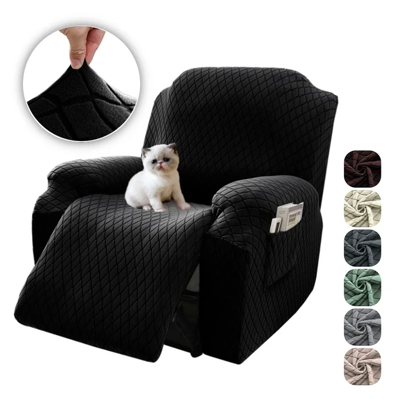 

Plaid Split Jacquard Recliner Chair Cover Living Room Elastic Relax Single Sofa Cover Thicken Pets Lazy Boy Armchair Slipcovers