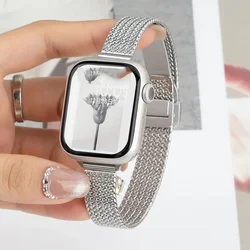 Sleek Magnetic Folding Loop Band - Stainless Steel Strap - 42mm 44mm 45mm 49mm (Silver)