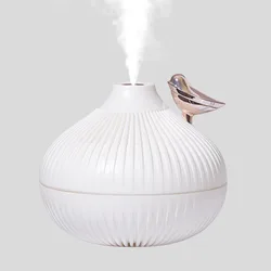 USB - Powered Mini Aroma Diffuser with Warm LED Night Light & Ultrasonic Cool Mist (White)