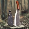 Japanese handmade forged high carbon steel 8mm upgraded and thickened integrated Tang sharp wood cutter, jungle logging knife 1