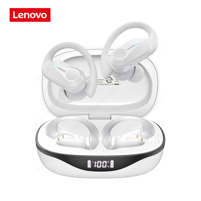 Wireless Sports Bluetooth Headphones Earhook Noise Reduction Impermeável Gaming Earphone com Microfone Original Pcs Pcs Pcs Pcs Lenovo-lp75 - Image 4
