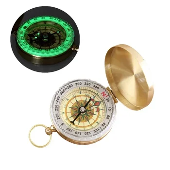 Portable Brass Hiking Compass 1
