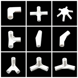 5~20PCS I.D 8/12/16/19mm ABS Plastic Adapter Hydroponic Frame Fittings  Wardrobe Connectors Shelf Mosquito Net Support DIY Joint