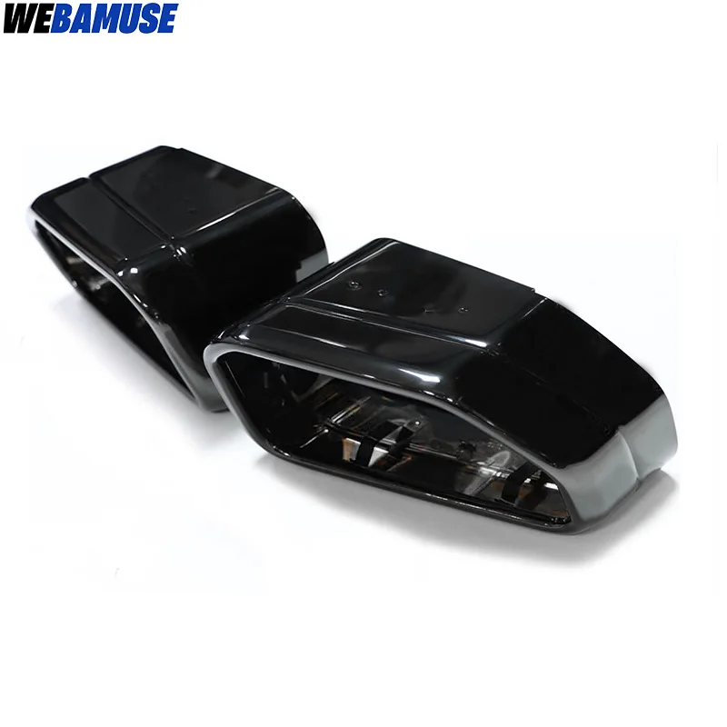 Exhaust Tail Pipe Cover For BMW X3 X4 G01 G02 Replacement Stainless Steel Square Black Exhaust Trim Muffler Nozzle exhaust muffler tip exhaust trim pipe