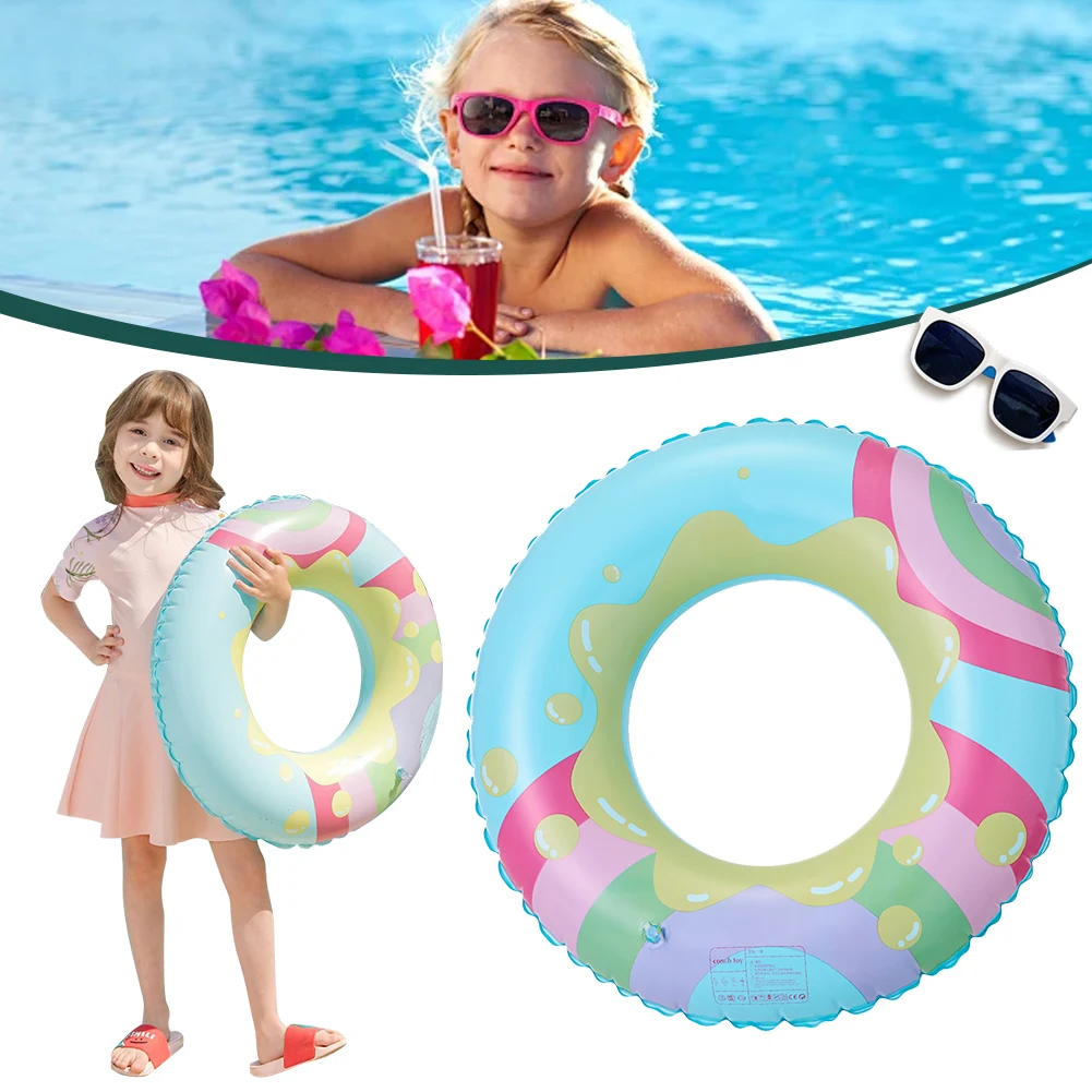 Colorful Inflatable Pool Float Swimming Ring for Kids and Adults