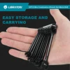 LIBRATON 10-Piece Mini Wrench Set Metric 4-11mm / SAE 5/32"-7/16" Premium Carbon Steel Lightweight Organizer Pouch Included 2