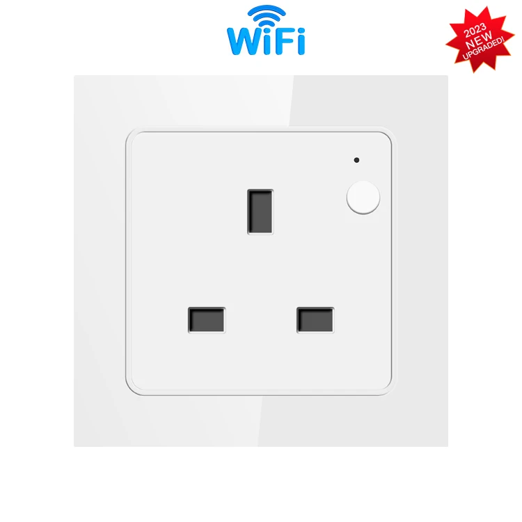 Glomarket Tuya Wifi Smart UK 16A Socket Remote/Voice Control Electrical