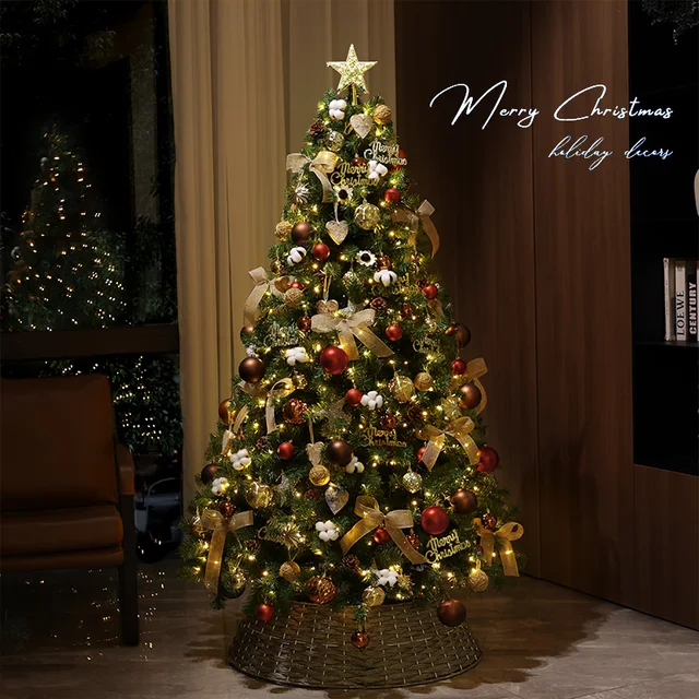 Christmas tree household large high-end Christmas decoration 2026 new living room DIY ornament scene layout 2