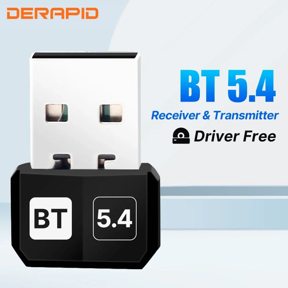 블루투스 5.4 USB 어댑터 울트라 미니 무선 오디오 송신기 동글 PC 노트북..
