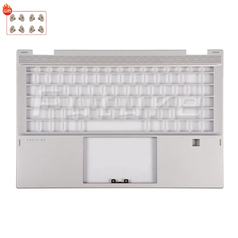 PAVILION X360 14-DW 14M-DW TPN-I137 시리즈 노트북 실버용 새 LCD 뒷면 커버 손목 받침대 하단 케이스 커버