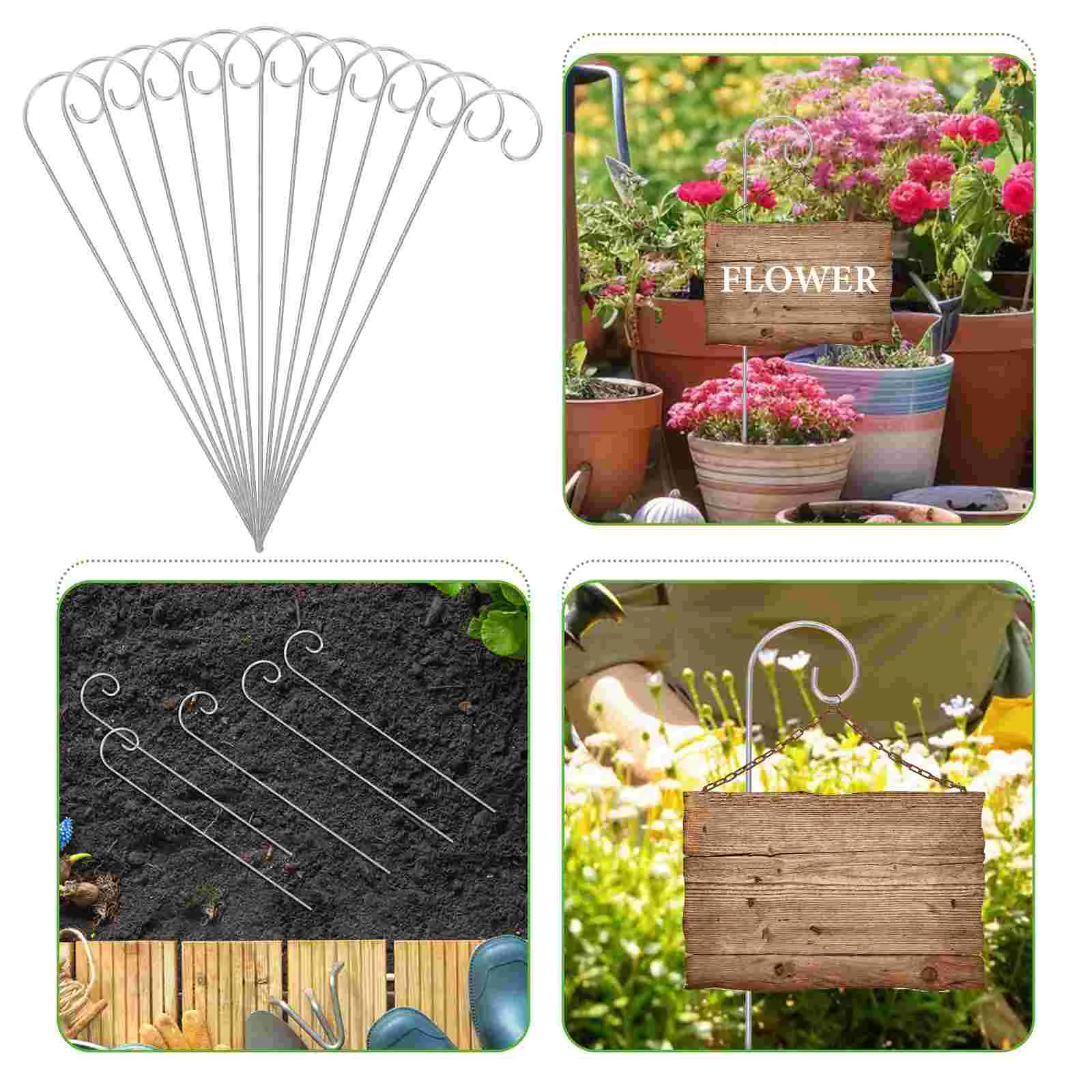 30pcs Plant Label Hooks Garden Markers Stake Plant Label Holder Hanger Garden Sign Stake Sign Hoo