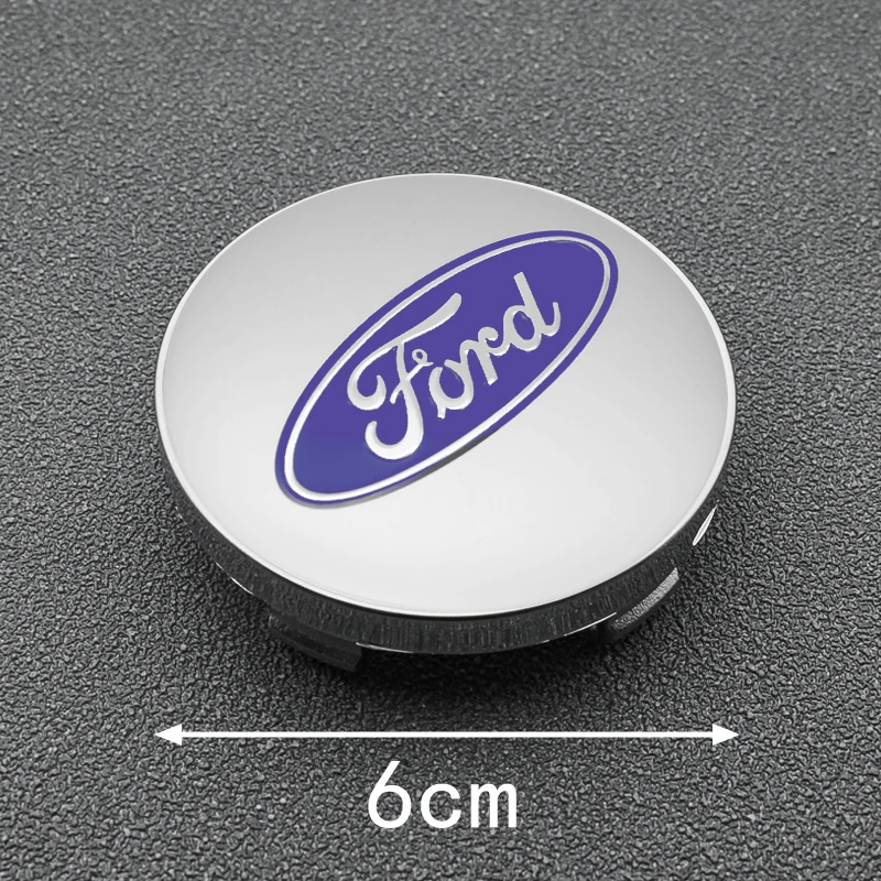 4PCS 56+60mm Car Wheel Center Hub Caps Sticker Emblem Decal Ford Focus 2 3 MK3 MK4 Fiesta Kuga Explorer Mondeo