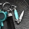Multi-functional mini EDC folding knife portable key ring camping peeling knife exquisite knife with key chain for holiday gift 6