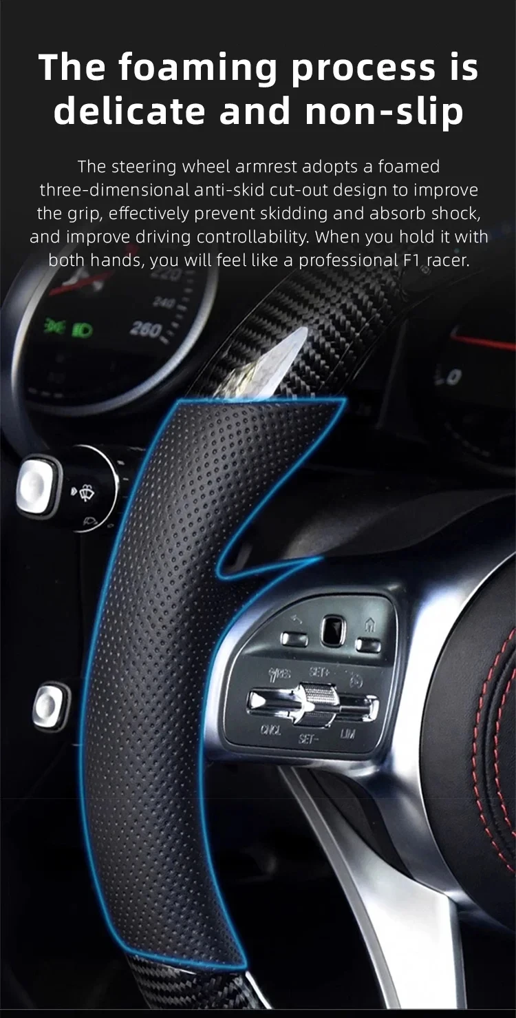 Für Mercedes-Benz Alle Serien Carbon-Faser-Lenkrad W203 W204 W205 W238 W222 W212 W211 W220AMG Lenkrad-Zubehör – Detail 3