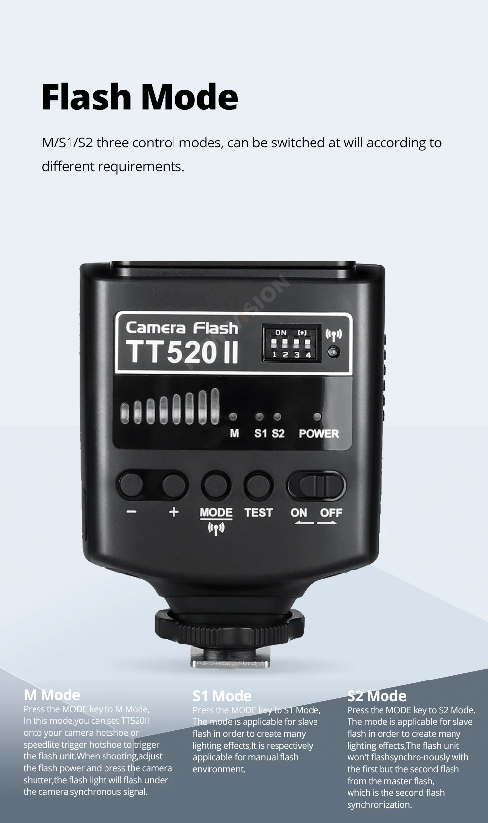 Godox TT520 II Flash TT520II with Build-in 433MHz Wireless Signal + Flash Trigge