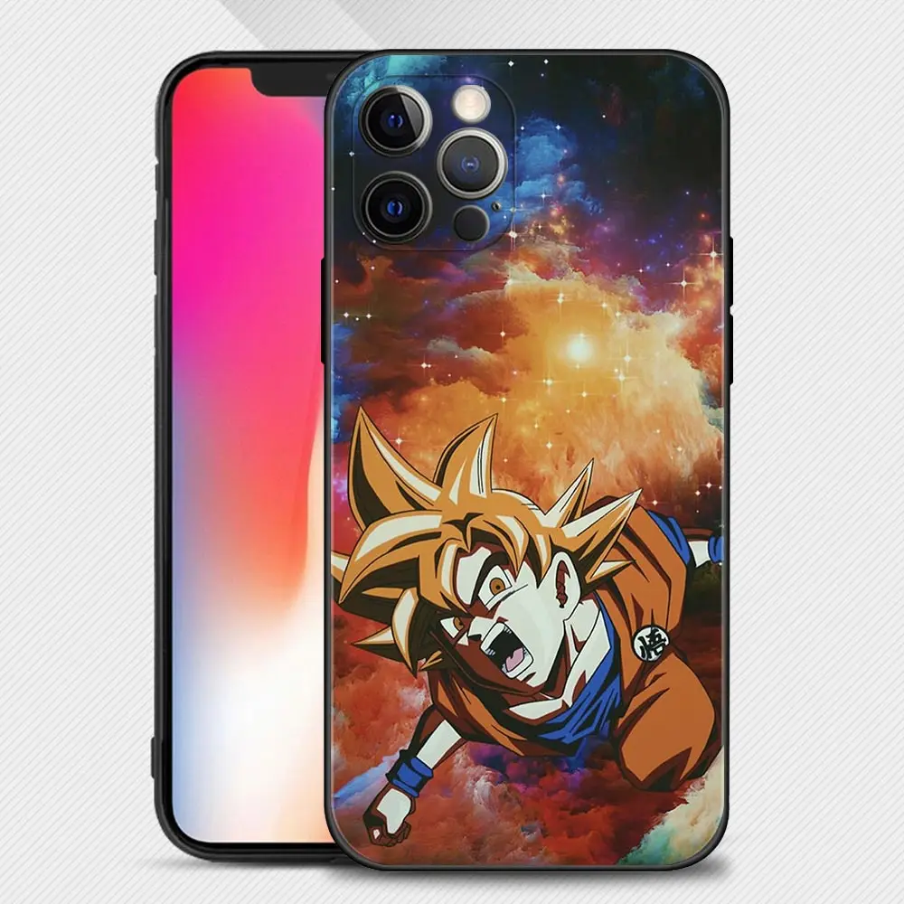 case for iphone se Phone Case for iPhone 13 12 11 Pro XS Max XR X 8 7 Plus 13mini 12mini Cover Silicone Funda Dragon Ball Galaxy Vegeta IV Son Goku best iphone se case