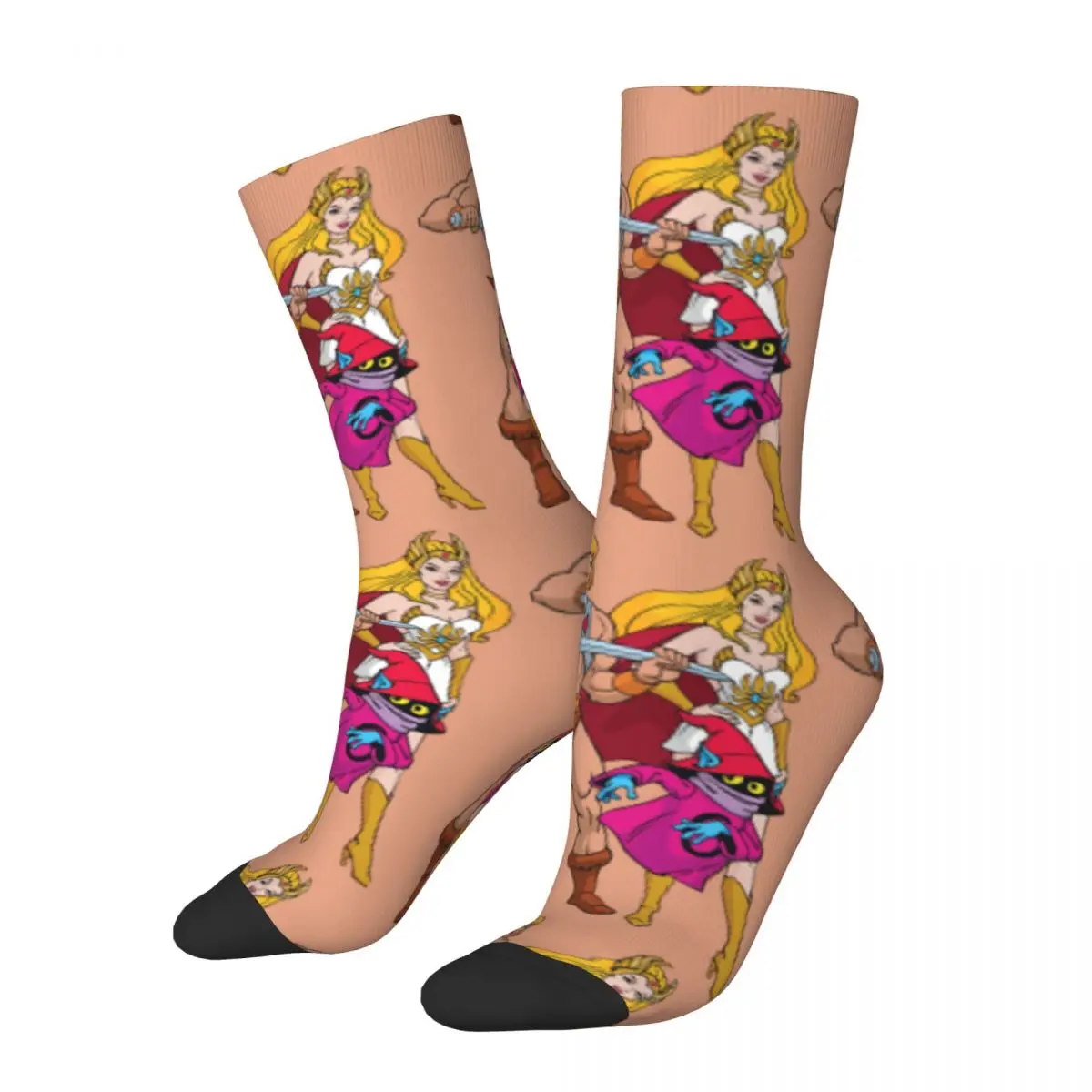 Calzini A Compressione Da Uomo Pazzi Con Spada E Stregoneria Vintage Hip Hop Unisex He-Man Masters Of Universe Ardent Street Style Crew Sock