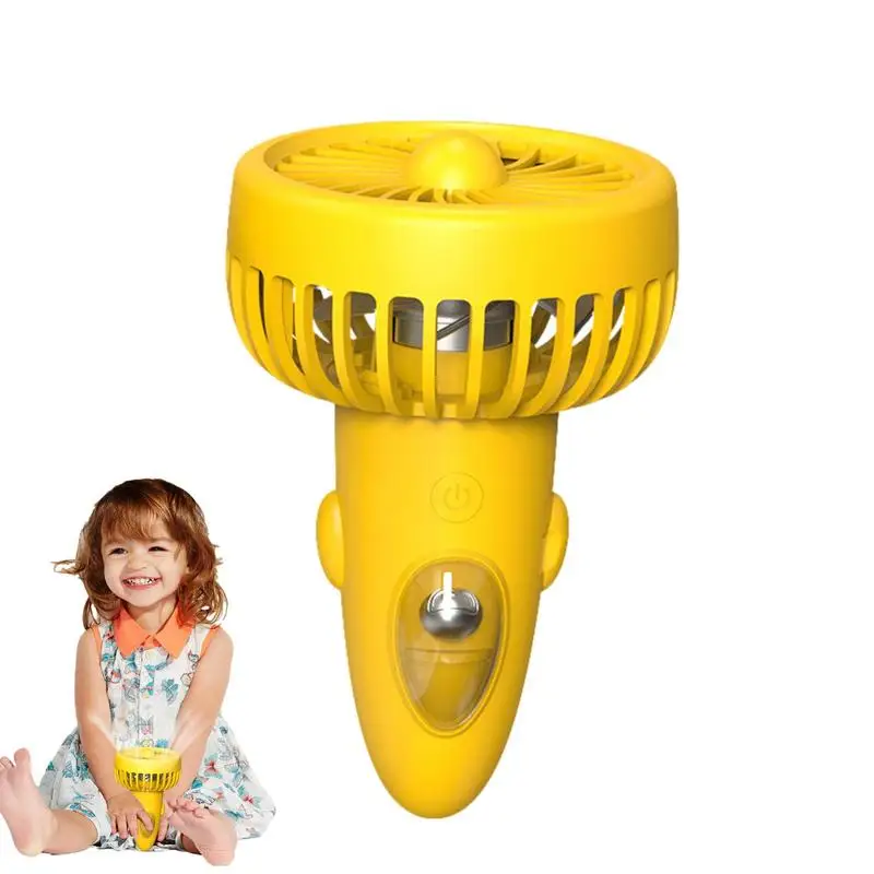 

Mini Portable Hand Fan Rechargeable Quiet Fan 3 Speeds Hands-free USB Rechargeable Cartoon Pilot Design Small Fan For Outdoor