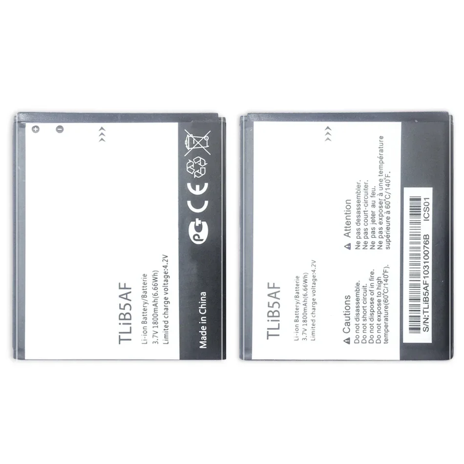 1800Mah Ykaiserin Batteria Tlib5Af Per Alcatel One Touch Ot 997 997D Pop C5 Ot 5036 5036D 5037 5037X 5037A 5037D X'Pop Ot 5035
