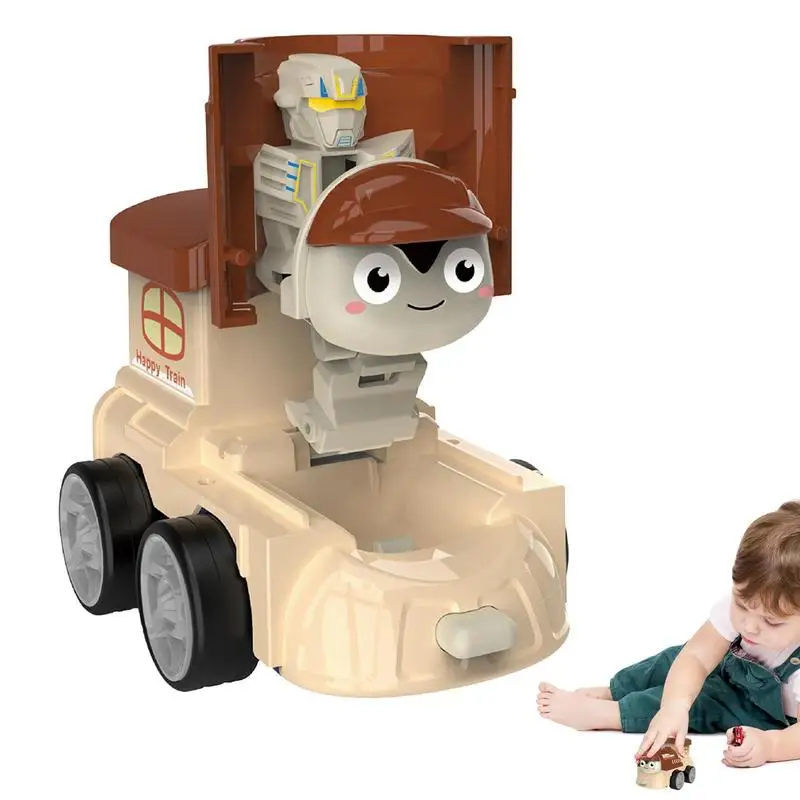 

Transforming Car Deformable Car Train Toys Inertial Sliding Car Automatic Transform Toy Kid Vehicles Toys Birthday Gifts