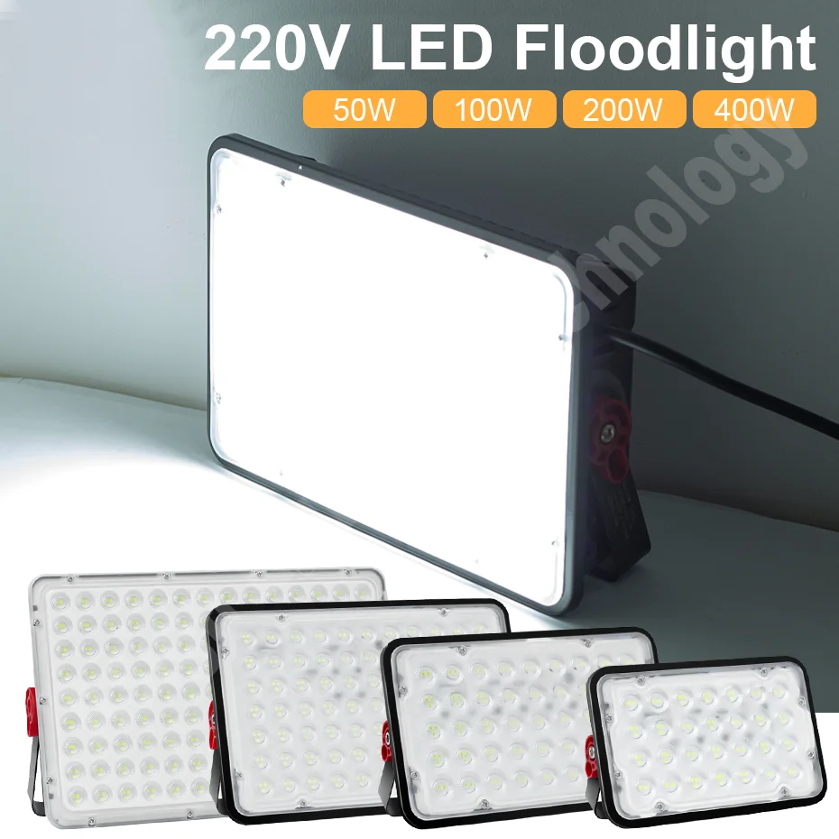 HYCHIKA Foco De Construcción LED 100W, Foco De Trabajo Portátil Con 12000LM, 2 Modos Adjustables, 360°Giratorio Soporte Plegable, IP65 Impermeable En Exterior, Luz De Trabajo Con 2M Cable Para Obra