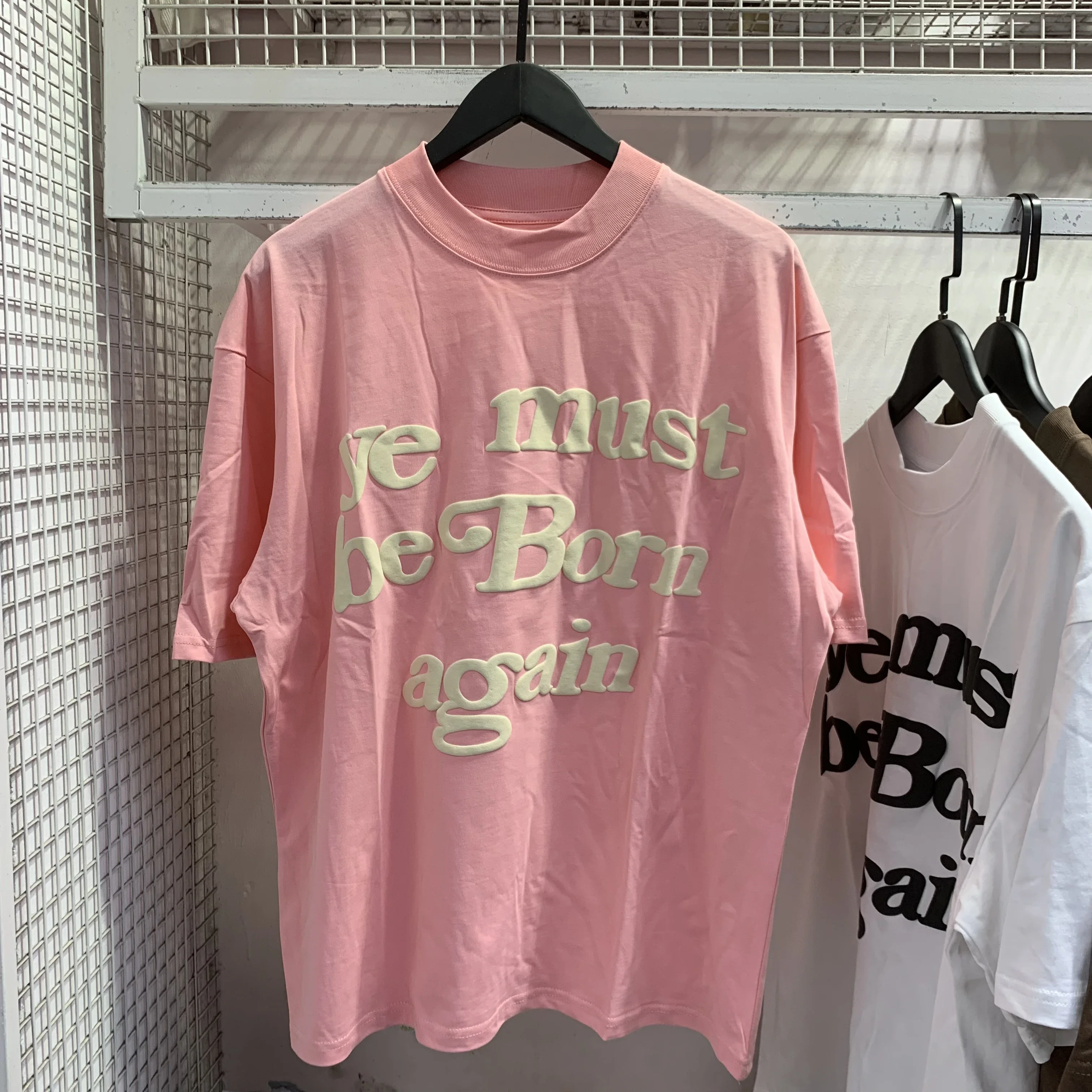 

Puff Letter Print CPFMT-Shirt Men Women CPFM.XYZ Ye Must Be Born Again Kanye West T Shirt Short Sleeve Tops Cotton Tee