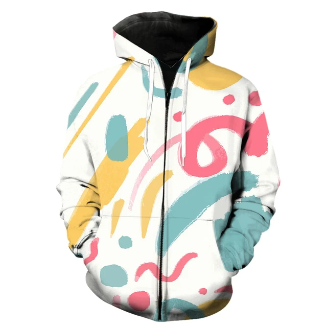 Abstract Pattern Men's Hoodies Funny With Hood Jackets Spring Unisex Casual  Oversized Tops 3D Printed Pullover Teens Cool Women - AliExpress