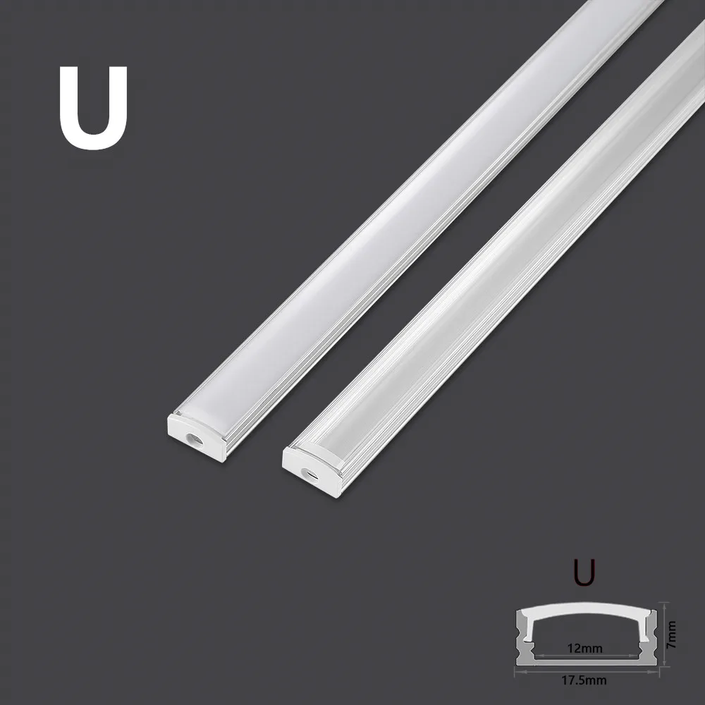 LED Aluminum Channel 2-30 sets / pack 0.5m perfil aluminio led Corner Profile Holder for LED Strip Light Bar Cabinet Lamp Kitchen led light led cabinet light led light bar