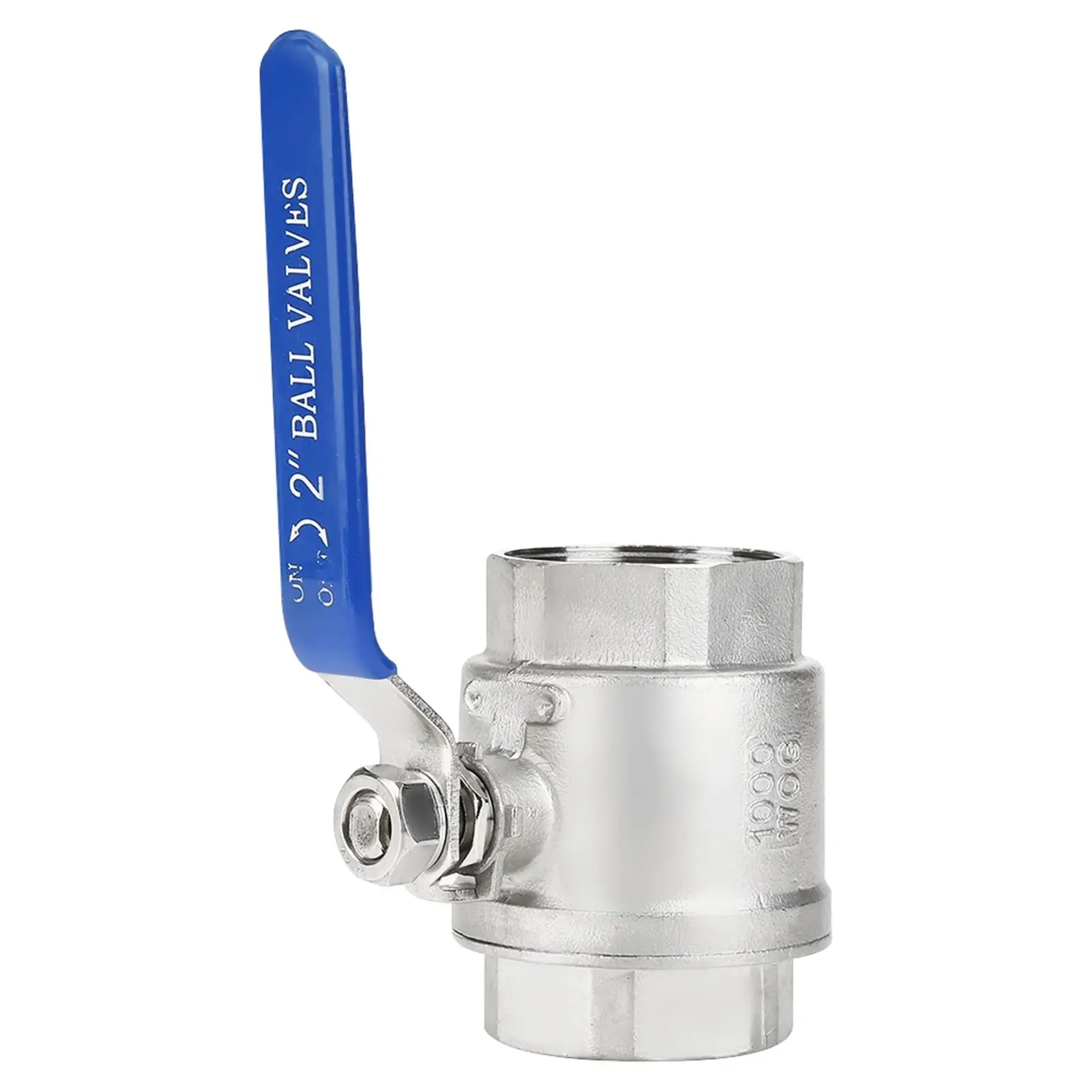 304 Stainless Steel 2-Way Ball Valve DN50 Full Port Female Thread 1000 WOG Solenoid Valve-Superior Sealing Performance