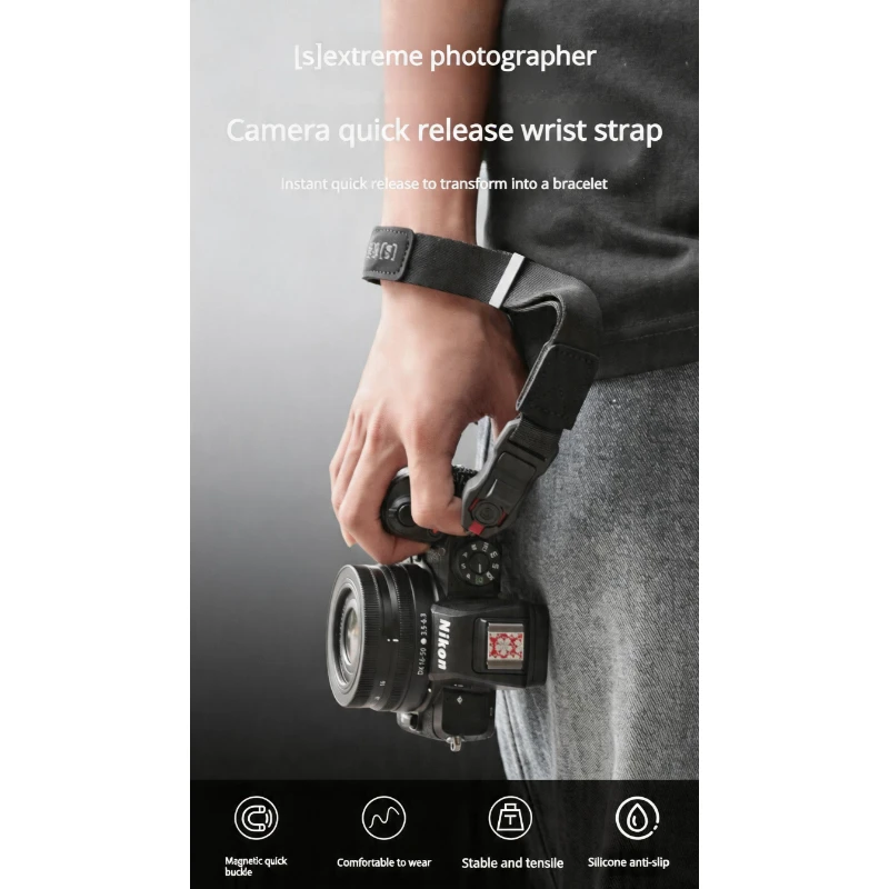 카메라 손목 스트랩 퀵 릴리스 조절 가능,  ZV E10, 니콘 후지 XT50 XT30 XM5 x100VI, 캐논 EOS 600D, 라이카 DSLR 카메라용