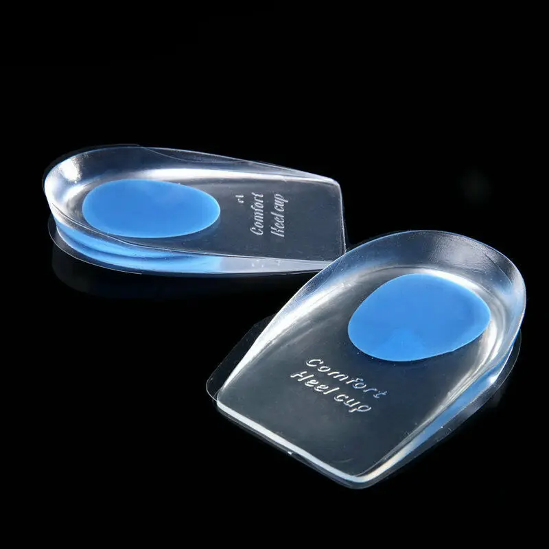 Soft Silicone Gel Insoles for Heel Spurs Pain Foot Cushion Foot Massager Care Half Heel Insole Pad Height Increase Tools