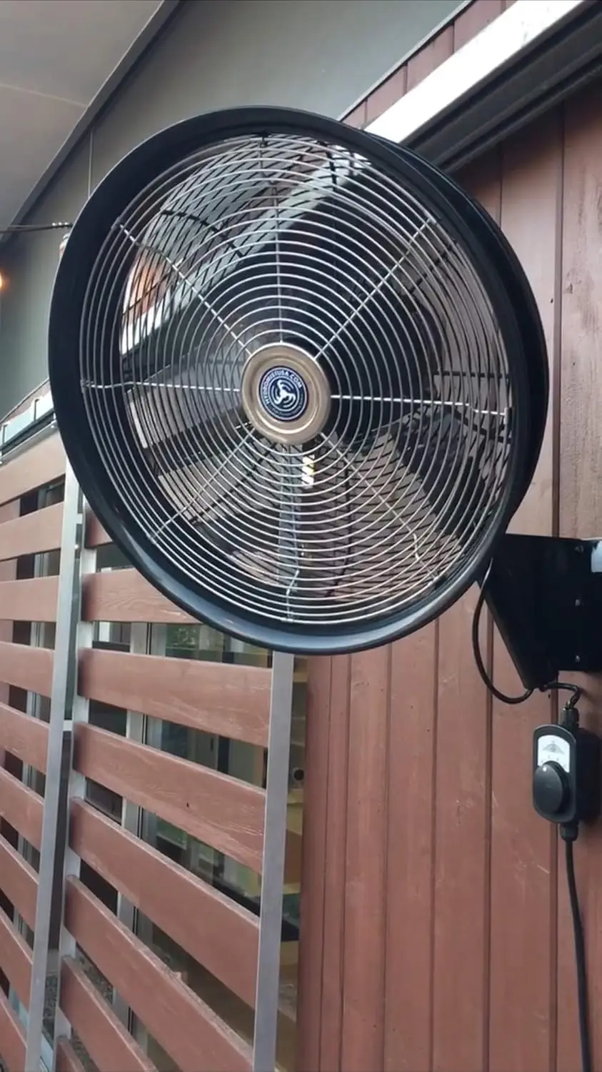 F10-14-011 18 Inch Mounting Bracket Outdoor Oscillating Fan, Black 5