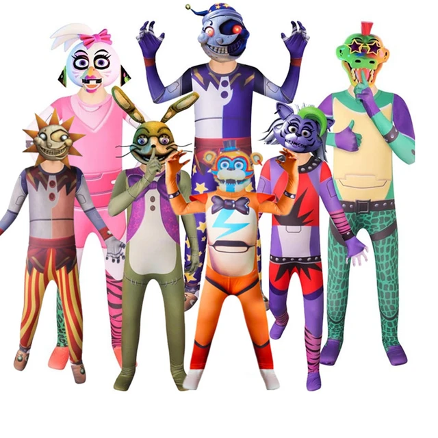 kids Five Nights Freddyed Costume Party Cosplay Costumes Mask Fancy  Nightmare Bonnie the Rabbit Anime Halloween Costume For Kids - AliExpress
