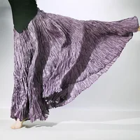 Bonne qualité femmes printemps jupes longues ourlet large plissé conception taille haute a-ligne danse Maxi jupes Faldas Femme Streetwear 2
