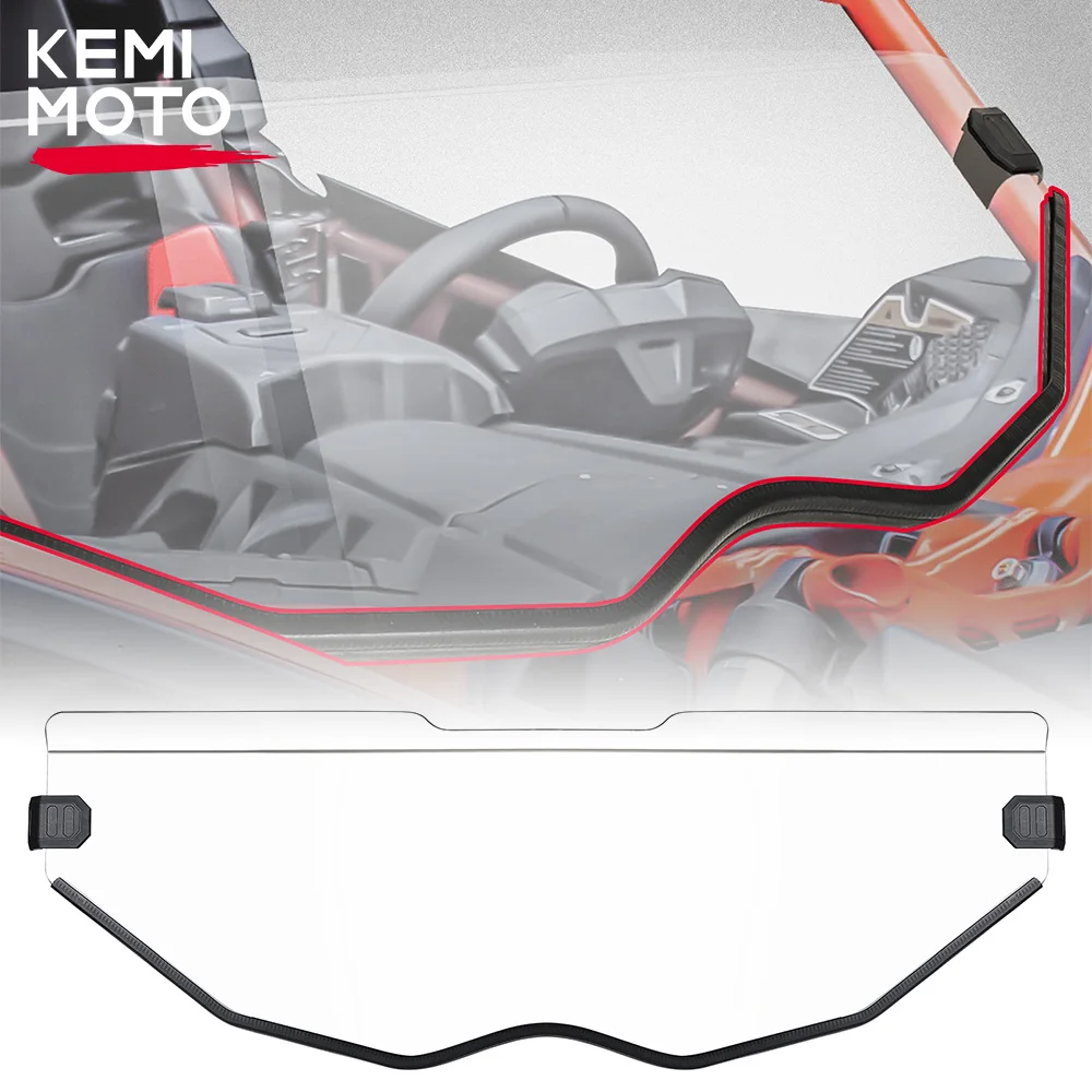 

KEMIMOTO X3 UTV For Can-am Maverick X3, Maverick X3 MAX 4x4 XDS Turbo DPS 2/4 Doors 2017-2023 Clear Half Windshield Windscreen