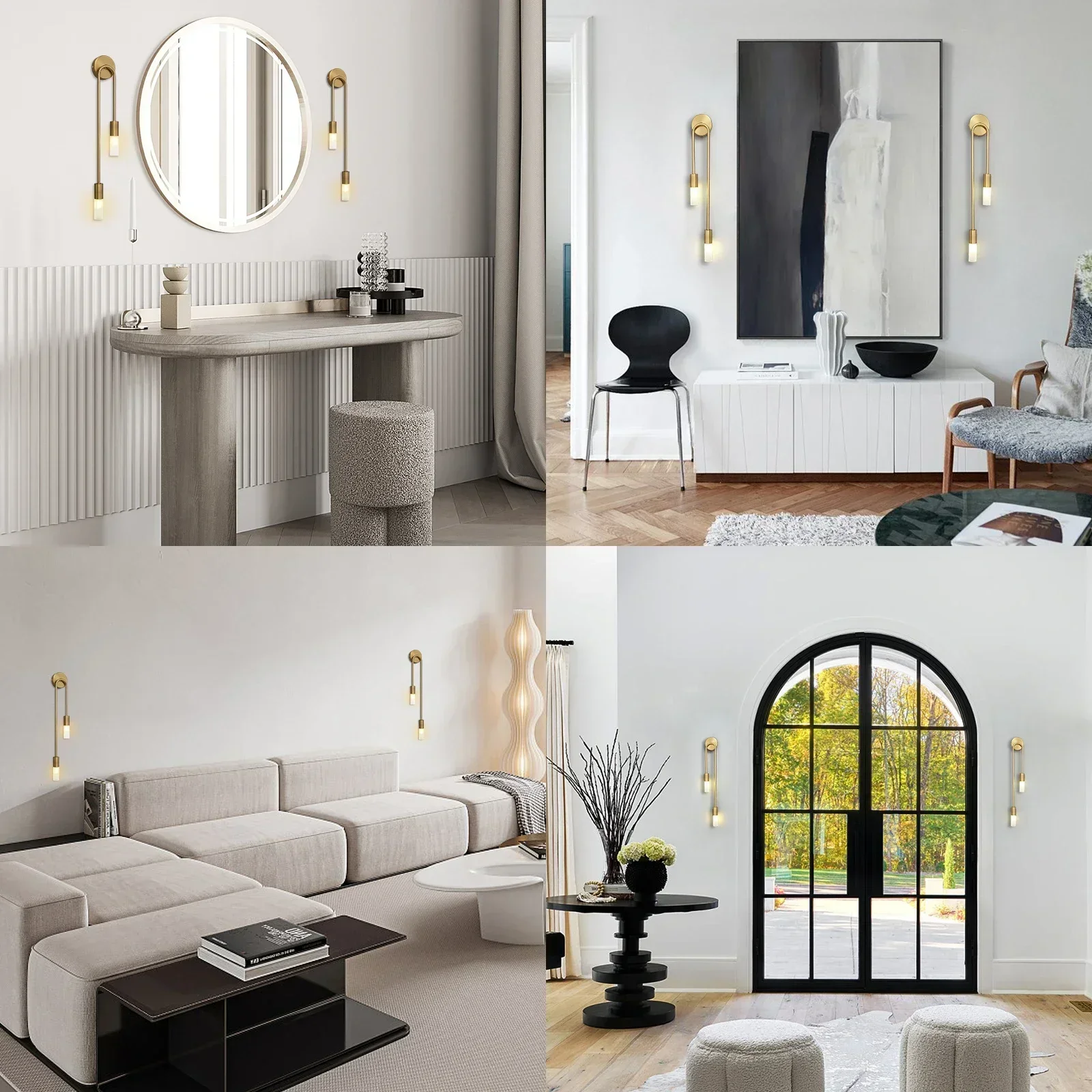 Applique Murale Led D'intérieur Chambre Lampe De Chevet Nordique Salon Fond Allee Hotel Led Interieur Double Tete Creative Simplelamp 8758198108506