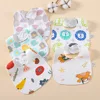 5 Pieces Baby Bibs Waterproof U Shaped Baby Drool Bibs Infant Feeding Burp Cloth Absorbent Bandana Bibs For Unisex Baby Boy Girl 3