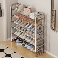 Thickened stainless steel shoe rack, family corridor, student dormitory, rental room, shoe cabinet 2