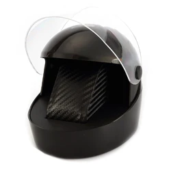 Motorcycle Helmet Shape Pu Leather Cuff Plastic Single Watch Storage Box