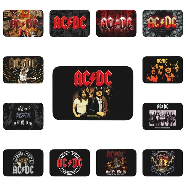 Tapis vinyle vintage acdc rock music - TenStickers