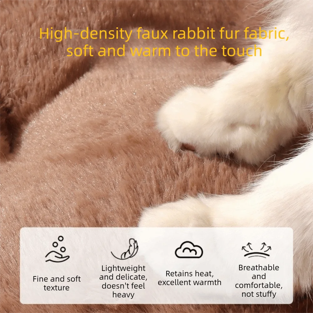 Cartoon Bear Shape Plush Pet Mat Anti-slip Soft Dog Sleeping Pads Comfortable Thickened Cat Sofa Bed Autumn Winter