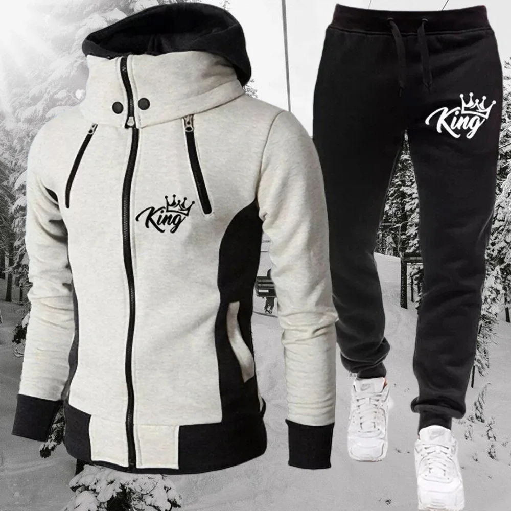 

2024 New Mens Luxury Sweatshirt Tracksuits Jogging Suit Vintage Hoodie and Pants 2 Pcs Set Designer Hoody Male Warm Sportswear