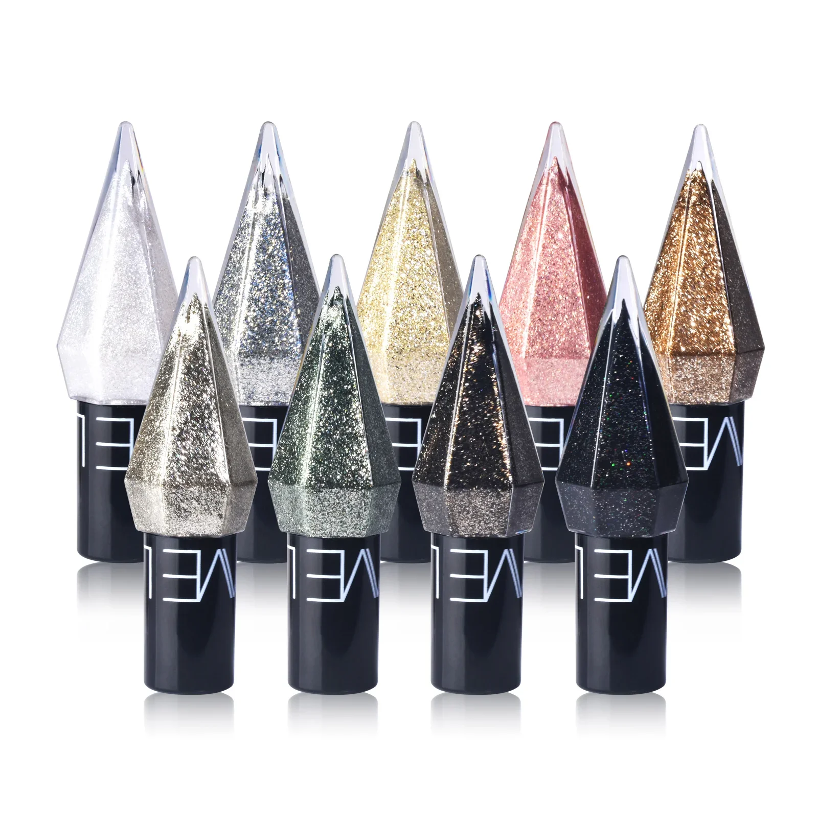 Liquid Eyeshadow Eye Shadow Pearlescent Diamond Liquid 5-color Sequins MakeUp Smooth Mini Fine Brush Eyeliner Shine And Head