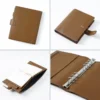 Moterm Regular A5 Size Rings Planner with 19MM Rings Binder Genuine Pebbled Grain Leather Notebook Agenda Organizer Sketchbook 3
