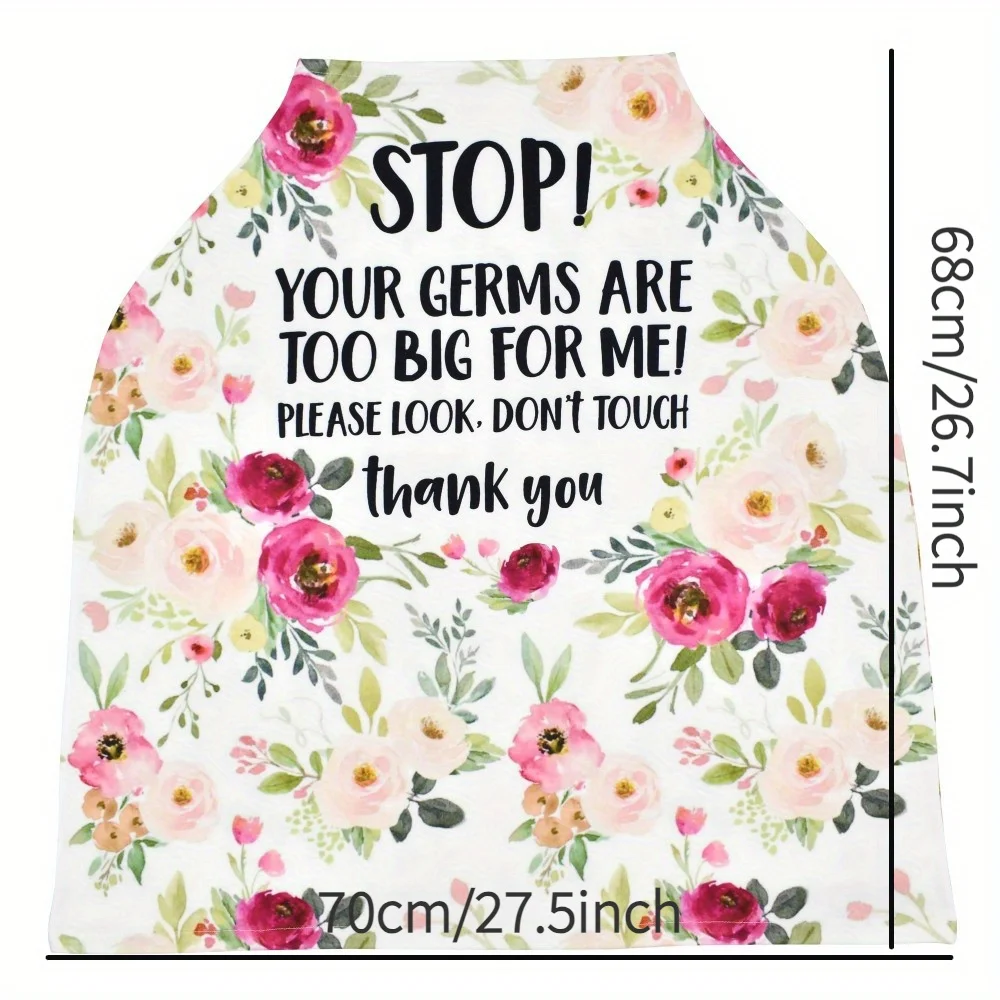 No Touch Sign Baby Seat Sunshade,Nursing Cover for Mom,Nursing Scarf,Multifunctional Car Seat Dust Cover,Stroller Accessories