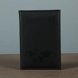 Elegant World Map Passport Holder - Stylish Travel Accessory & Ideal Wedding Gift (A Black)