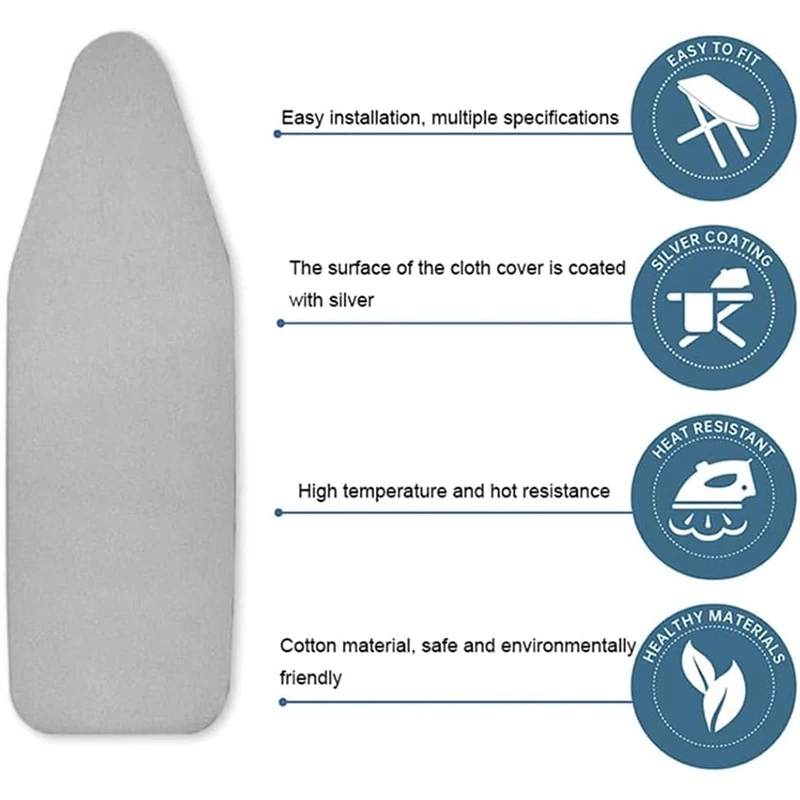 Ironing Board Cover And Pad 1 Set Includes 2 Cotton Pads