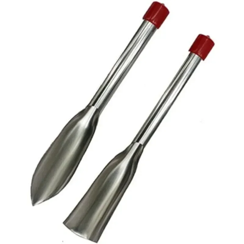 Stainless steel shovel metal shovel leaf shaped garden trowel hand tool shovel for potting digging transplanting plantingweeding 5